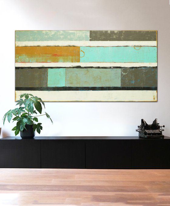XL - Natural Lines Landscape - Abstract Large Painting - Ronald Hunter - 18A