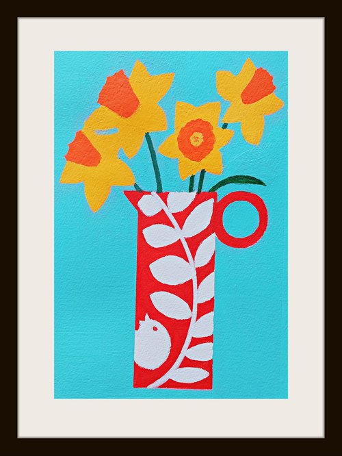 Daffodils in a Favourite Vase by Jan Rippingham