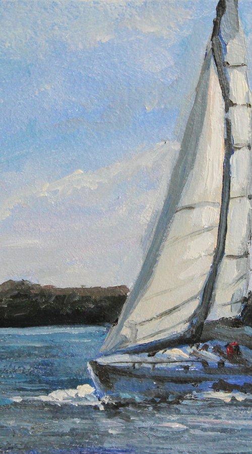 Walking on a yacht. by Linar Ganeev