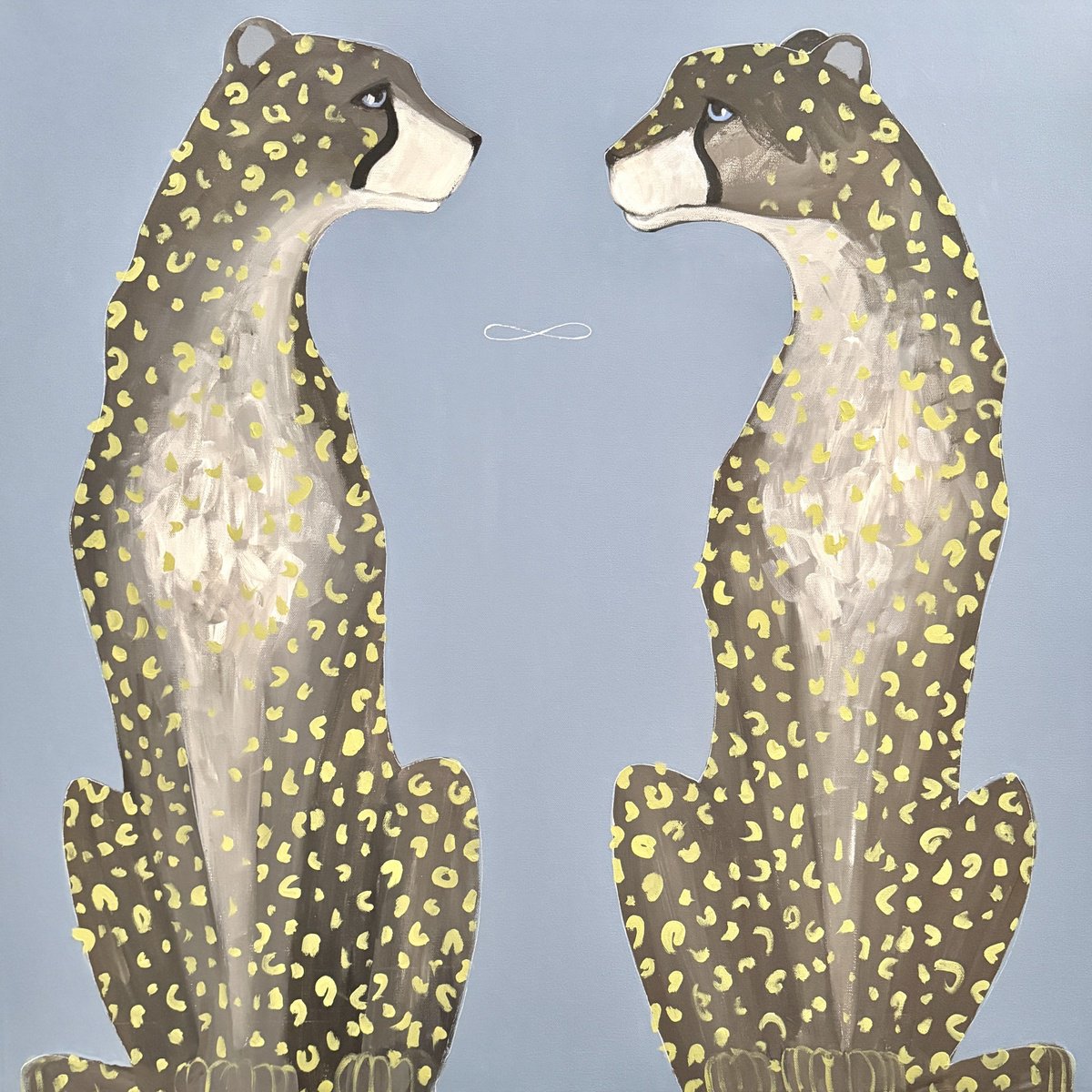 Surrealistic Animal Acrylic Painting By Daria Borisova, 36 X 36, - Infinity - ?, Original Artwork