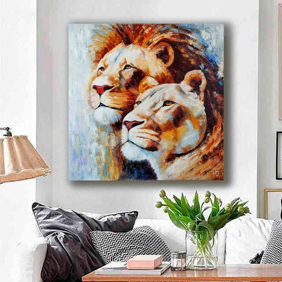 Lion and lioness