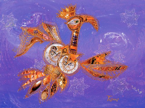 Bird of time #1 (12,8'' x 16,5'') by Tetiana Chebrova