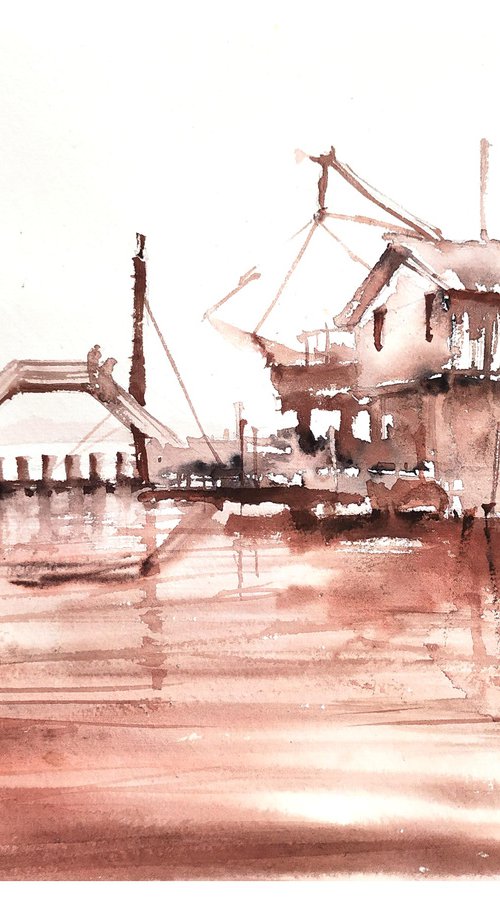 Fishing houses, Fiumicino by Natalia Yaroshuk