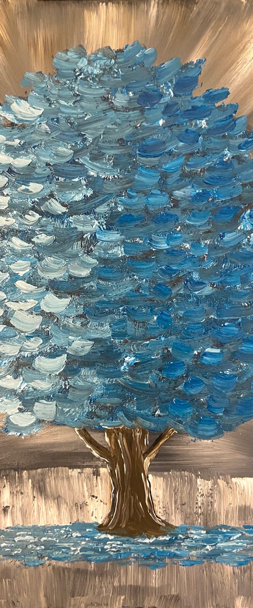 Blue Tree Of Life by Aisha Haider