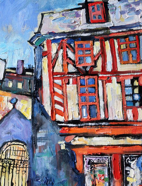 Shadows of the city of Vannes.
