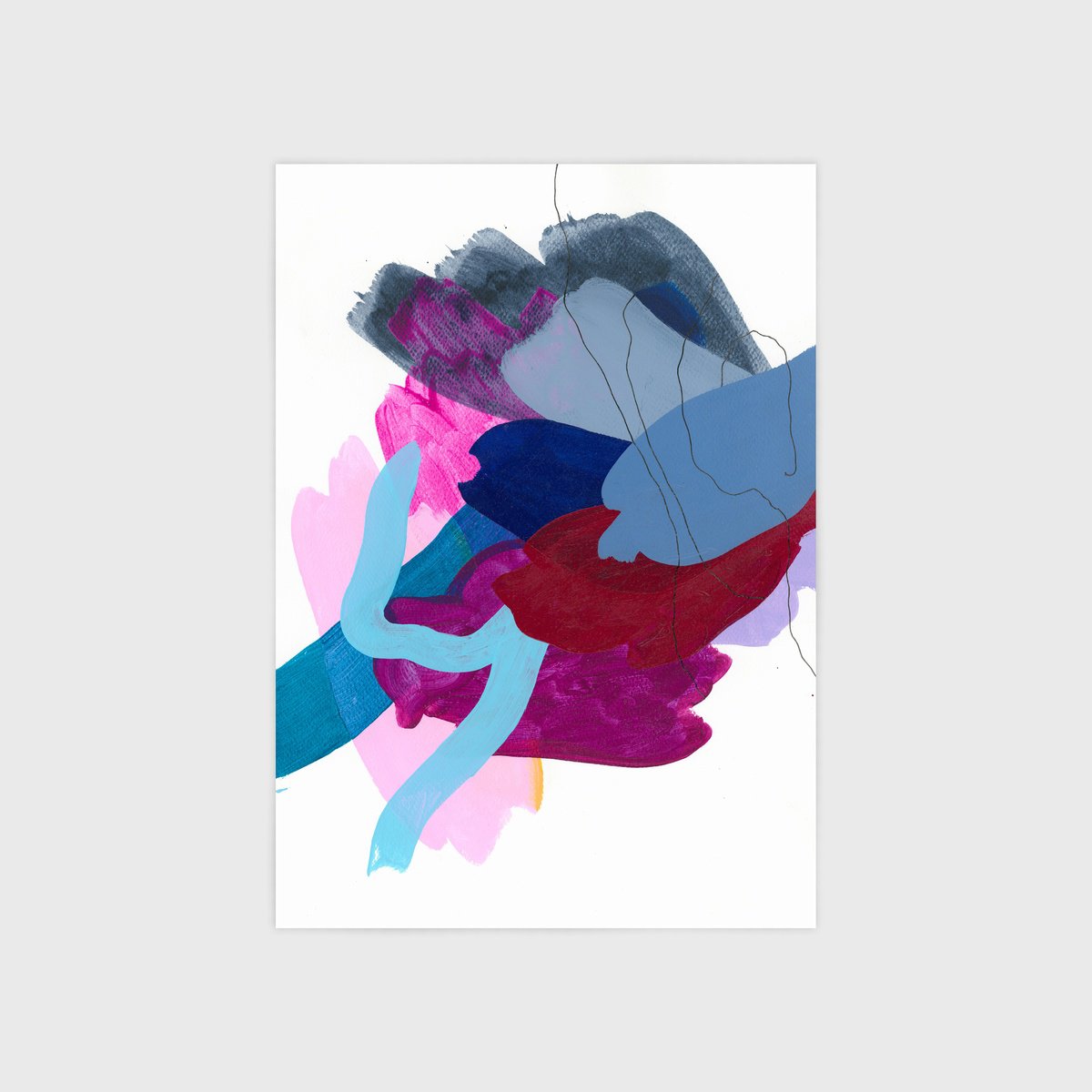 Abstract Acrylic Painting By Smit Khond, 12 X 17", You See Me Otherwise, Original Artwork