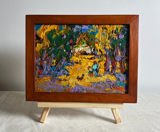 Alley in the autumn park