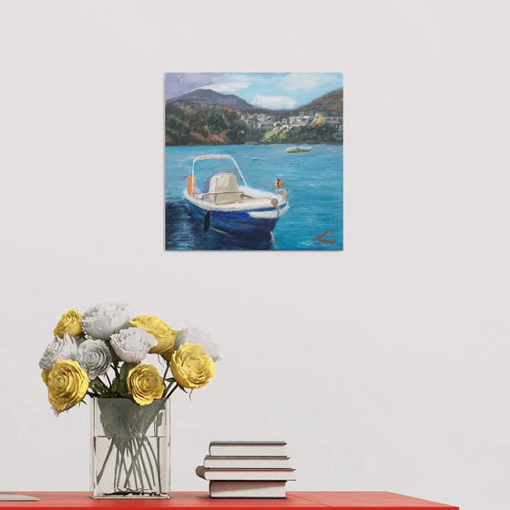 Cretan Bali beach boat