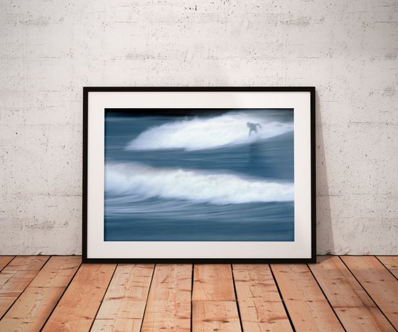 Surfing the winter sea | Limited Edition Fine Art Print 1 of 10 | 45 x 30 cm