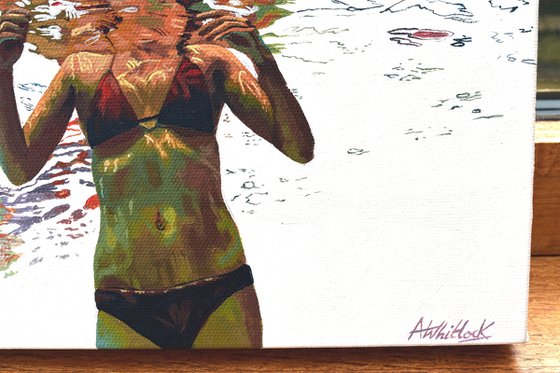 Underneath XXXII - Miniature swimming painting