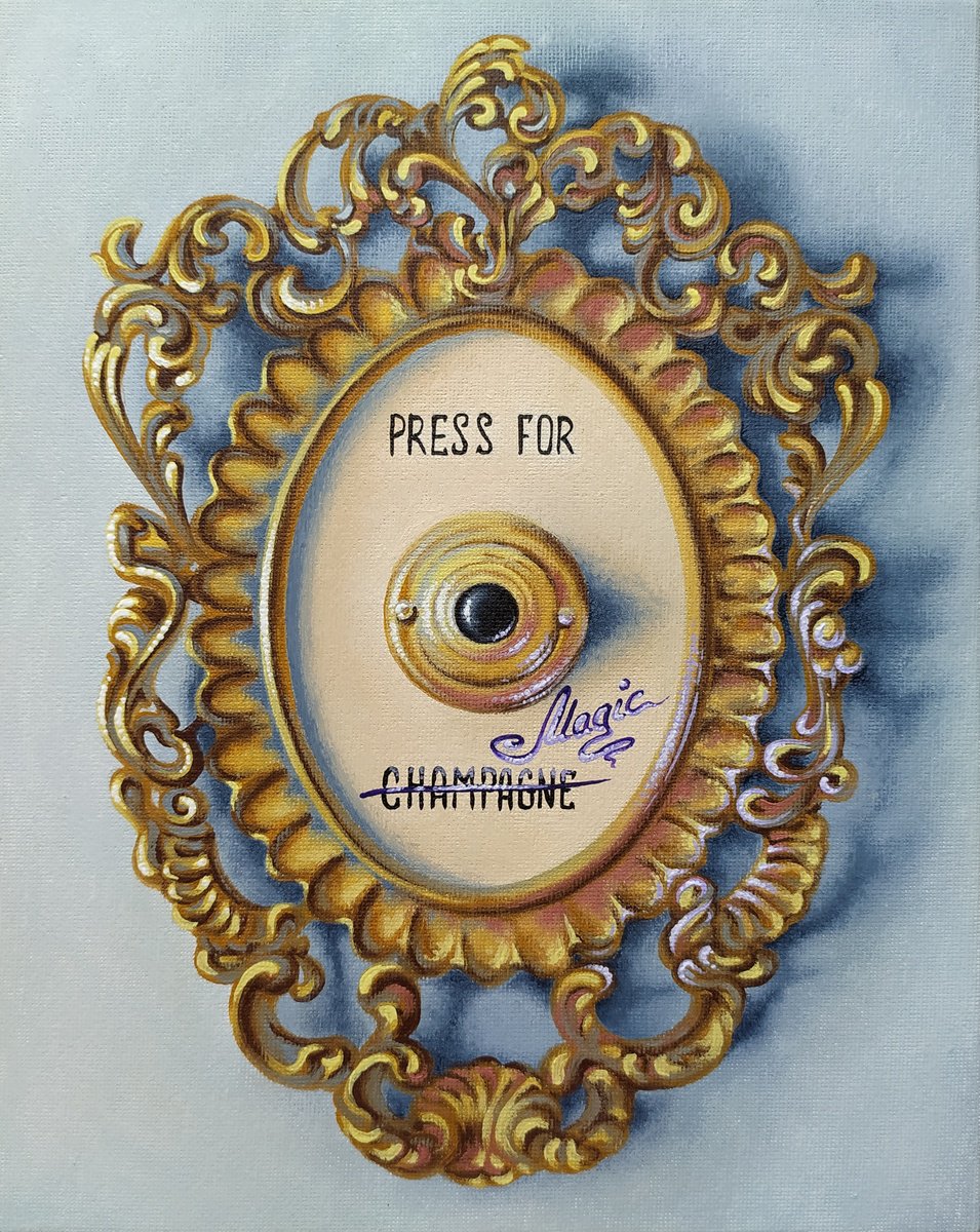 Still Life Oil Painting By Anna Shabalova, 8 X 10, Magic Button, Original Artwork