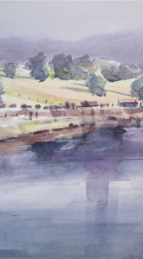 RIver landscape by Goran Žigolić Watercolors