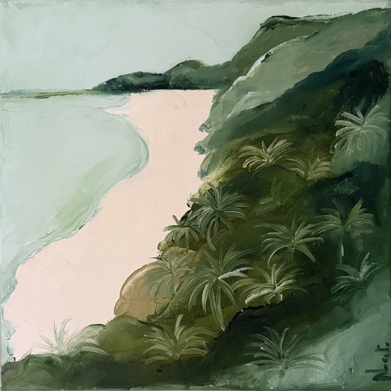 Wild beach shoreline