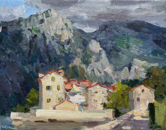 Houses by the Mountains