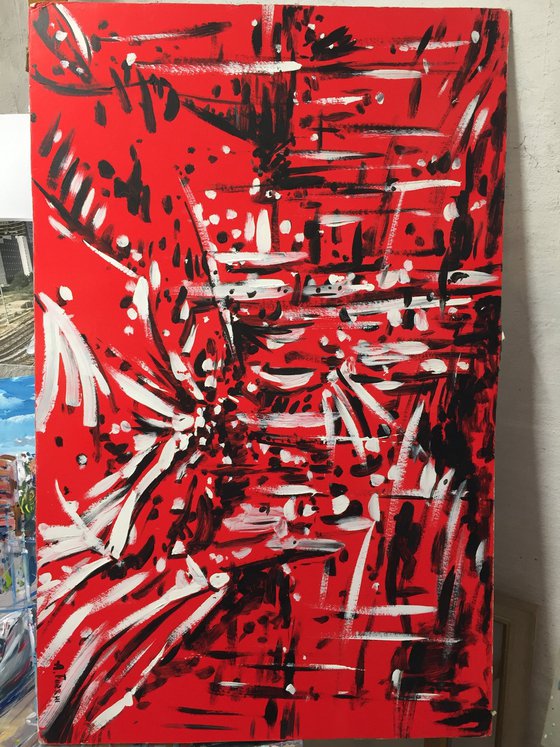 Abstract red