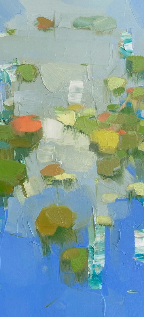 Waterlilies, Original oil painting, Handmade artwork, One of a kind by Vahe Yeremyan