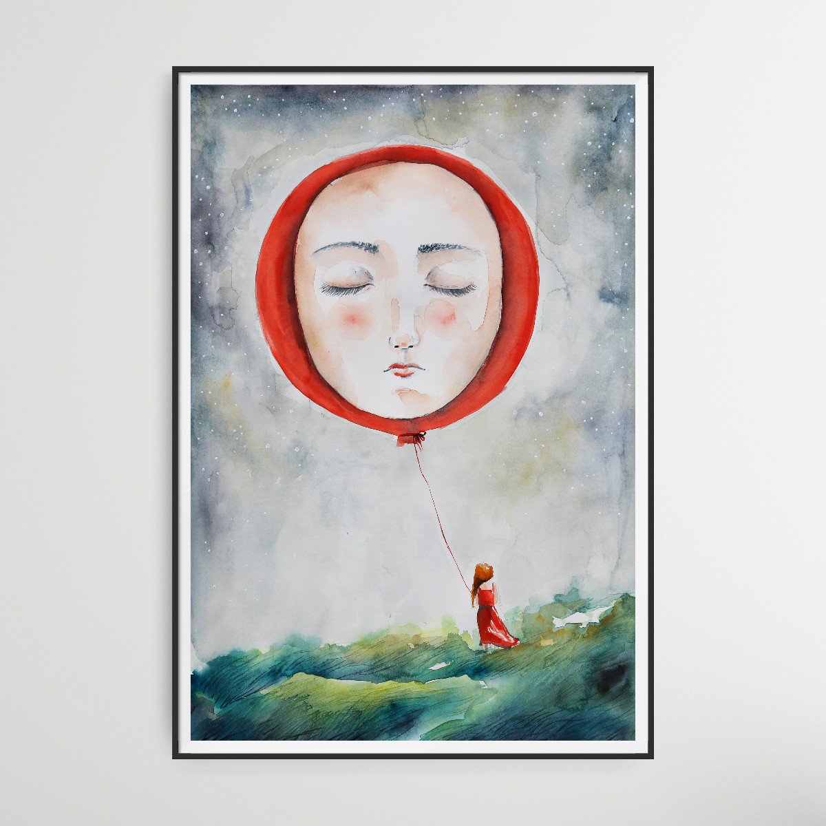 Girl With Red Ballon by Evgenia Smirnova