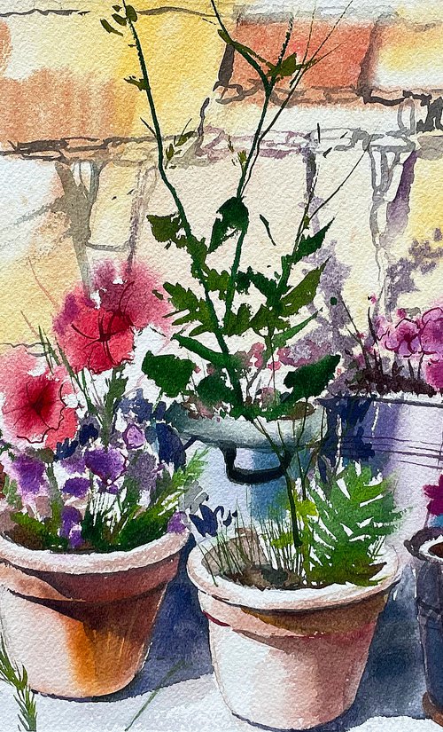 Flower pots from Omodos by Ksenia Astakhova
