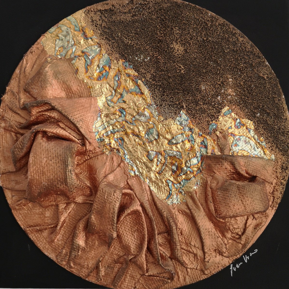 Abstract Painting By Ivana Urso, 12 X 12, Eclipse, Original Artwork