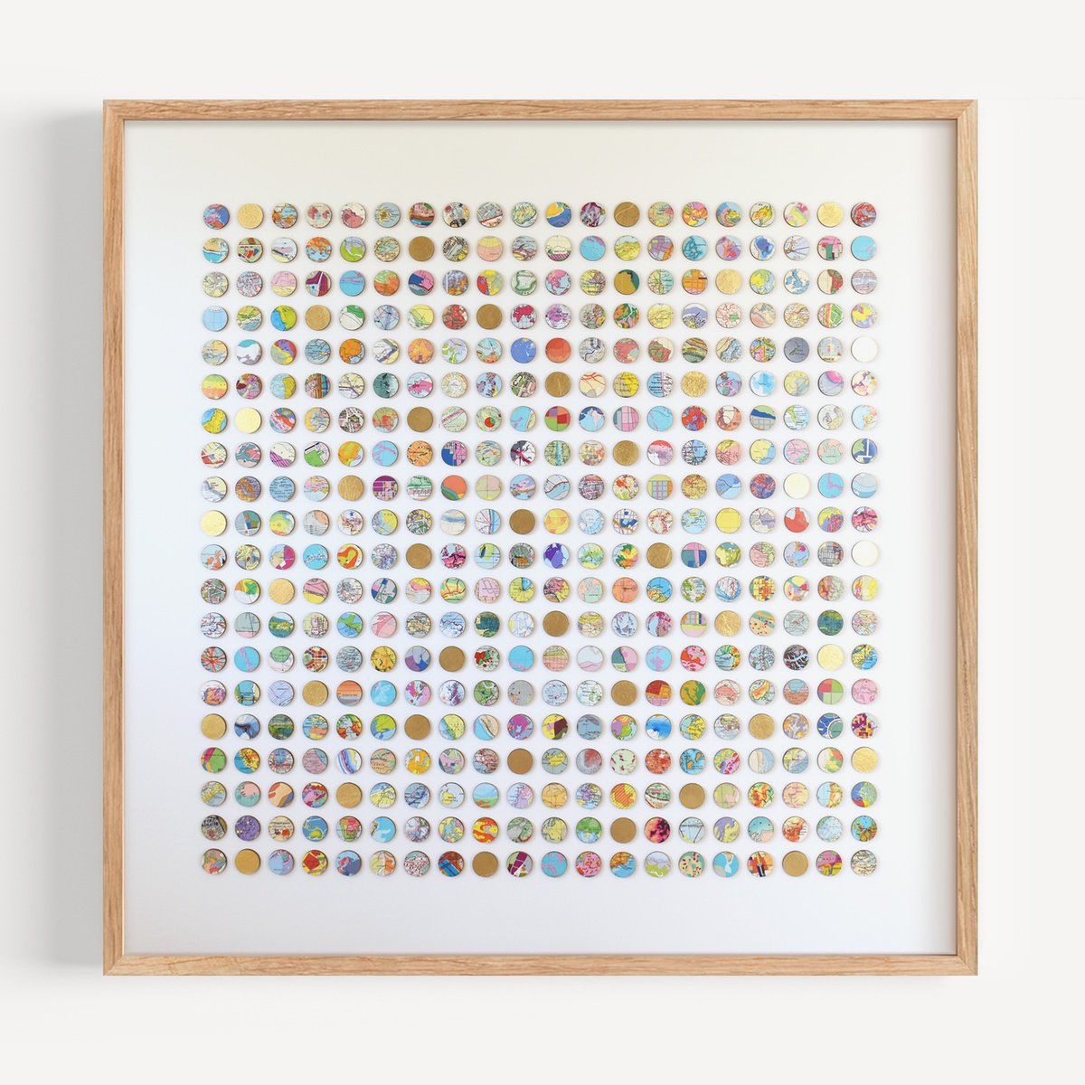 World Map Dots by Amelia Coward