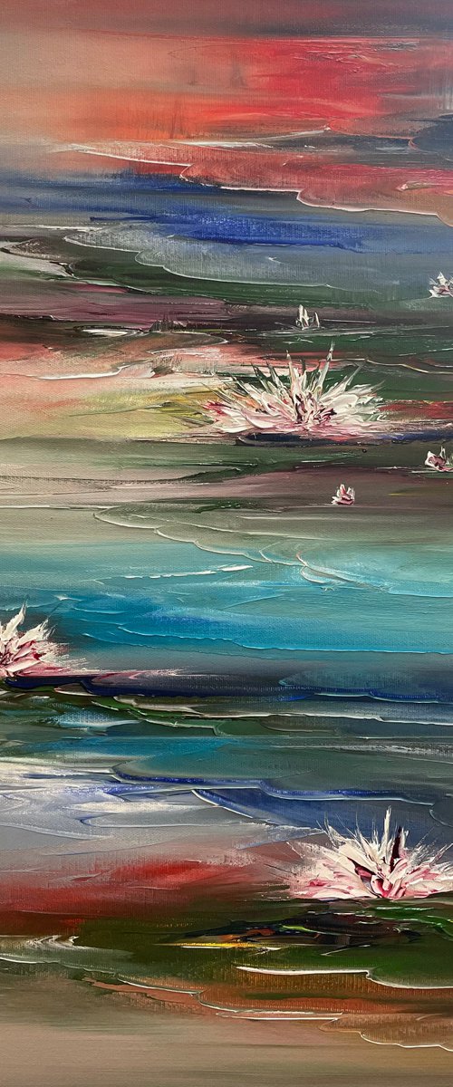 Water Lilies ( Reserved ) by Timea  Valsami