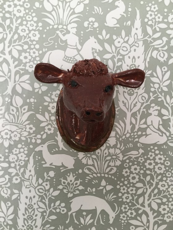 Jersey Cow, head sculpture