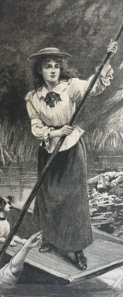 Punting in Cambridge by Tudor Evans