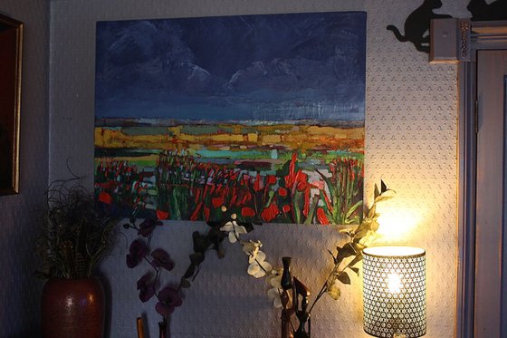 In the Red Rushes (Large Painting)
