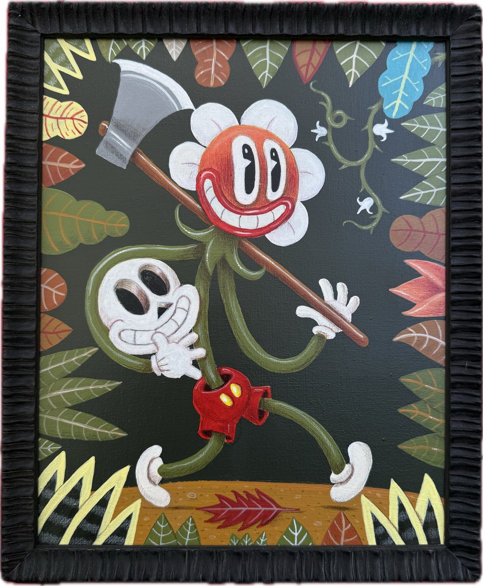 Cartoon Acrylic Painting , 770 - Daisy By Paolo Andrea Deandrea, 11 X 13, Artwork For Sale On Artfinder