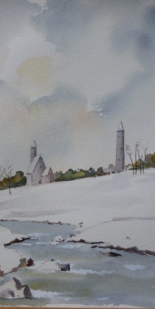 Winter at Glendalough by Maire Flanagan