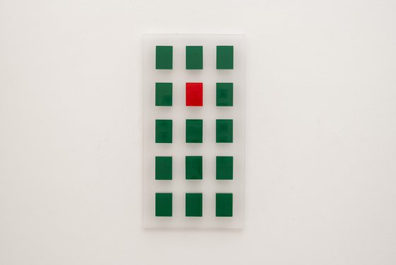 Geometrical Red In Green