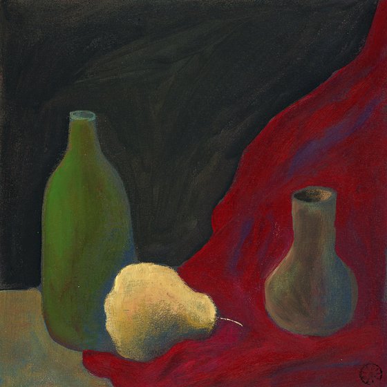 Still Life On A Red Drape