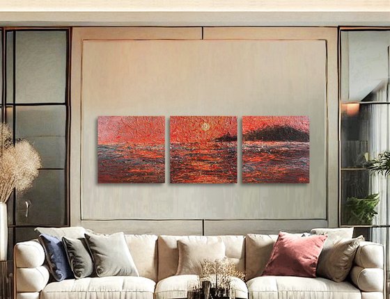 Flames of the Sky - triptych