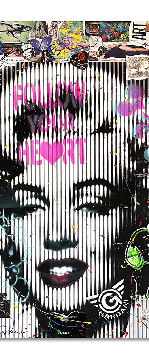Marilyn Heart - Original on Paper (300 gsm) by Gardani Art
