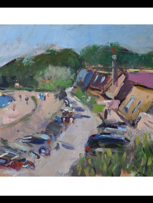 Houses at Climping Beach by Andre Pallat