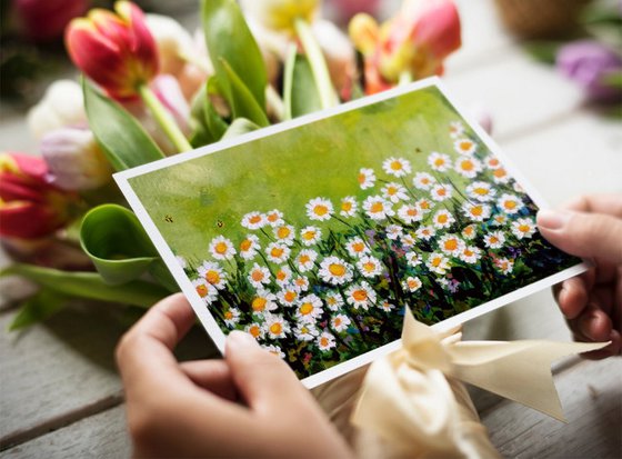 Set of Two - Floral meadows on Postcards