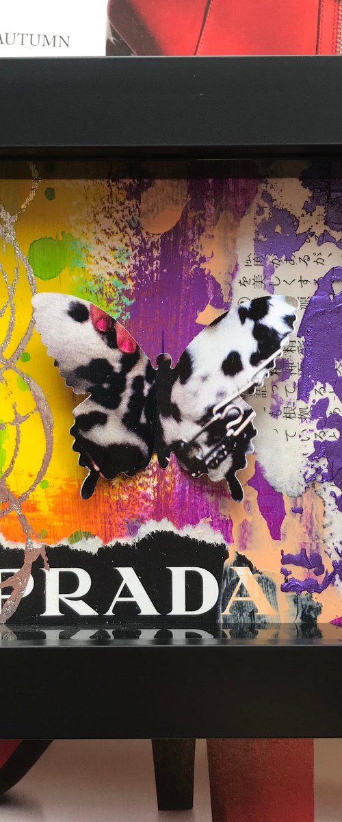 Mini Beauty  No8 - Abstract Butterfly in Box by Hernan Reinoso