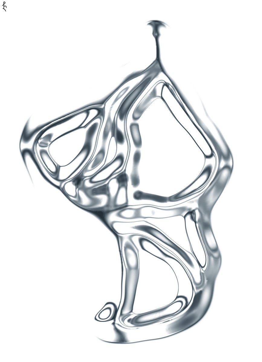 Expressive Abstract Giclee Print By Lia Chechelashvili, 17 X 23", Abstract Dance, Original Artwork