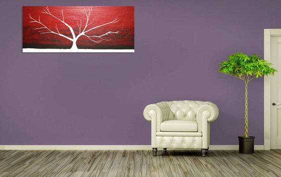 Red Sky at Night tree of life painting