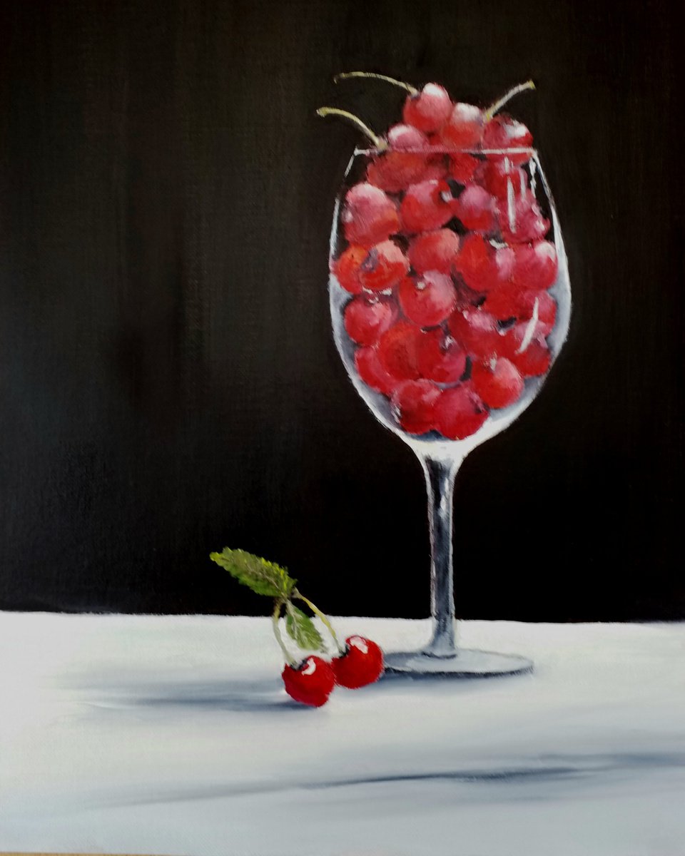 Cherries in Glass (reduced) by gerry porcher