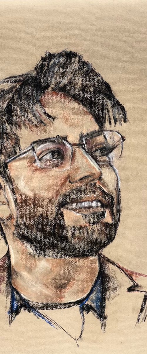 Man with Glasses by Shazia Mufti