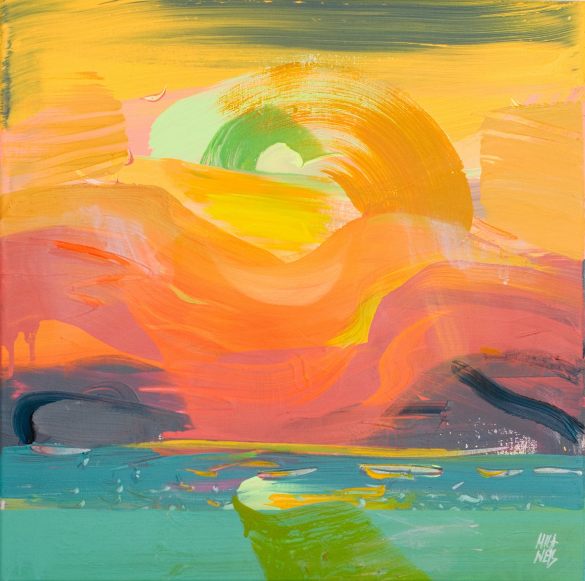  Sunset Colors No. 5 By Mila Weis, 24 X 24, Artwork For Sale On Artfinder