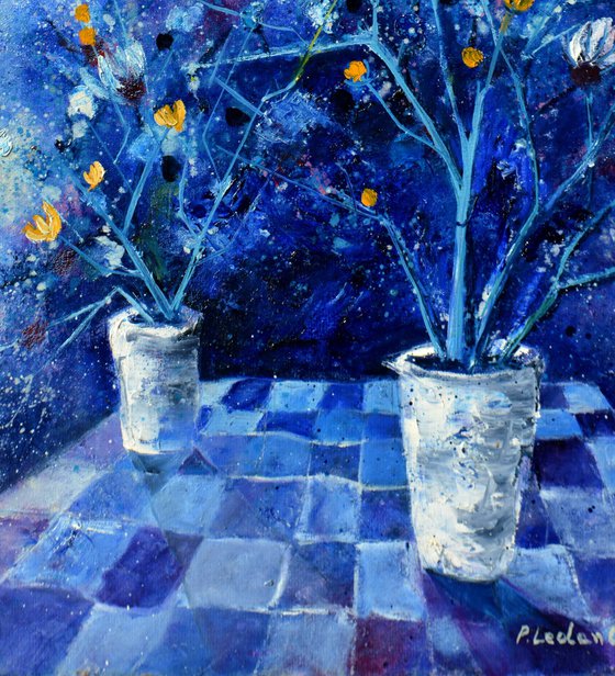 abstract blue Still life