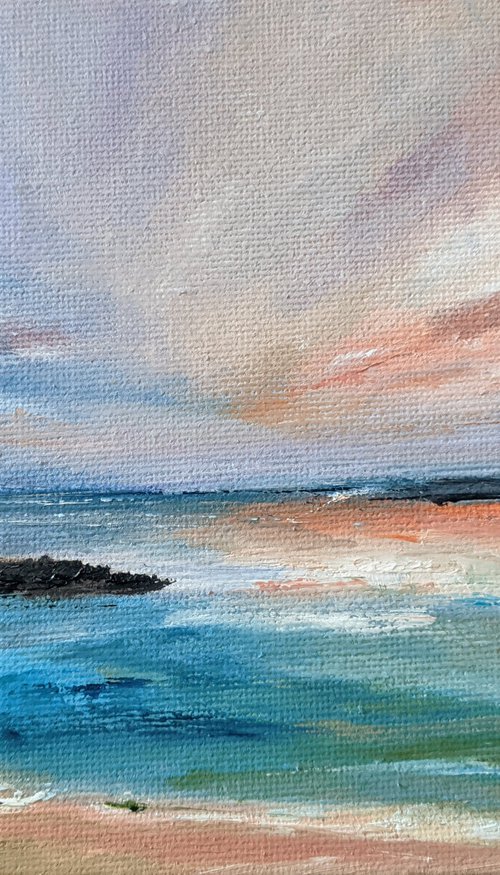Miniature Redruth seascape by Jo Earl