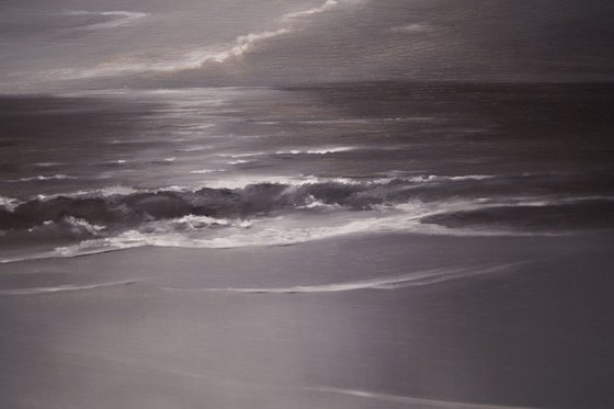 SILVER SEA. 80x80cm