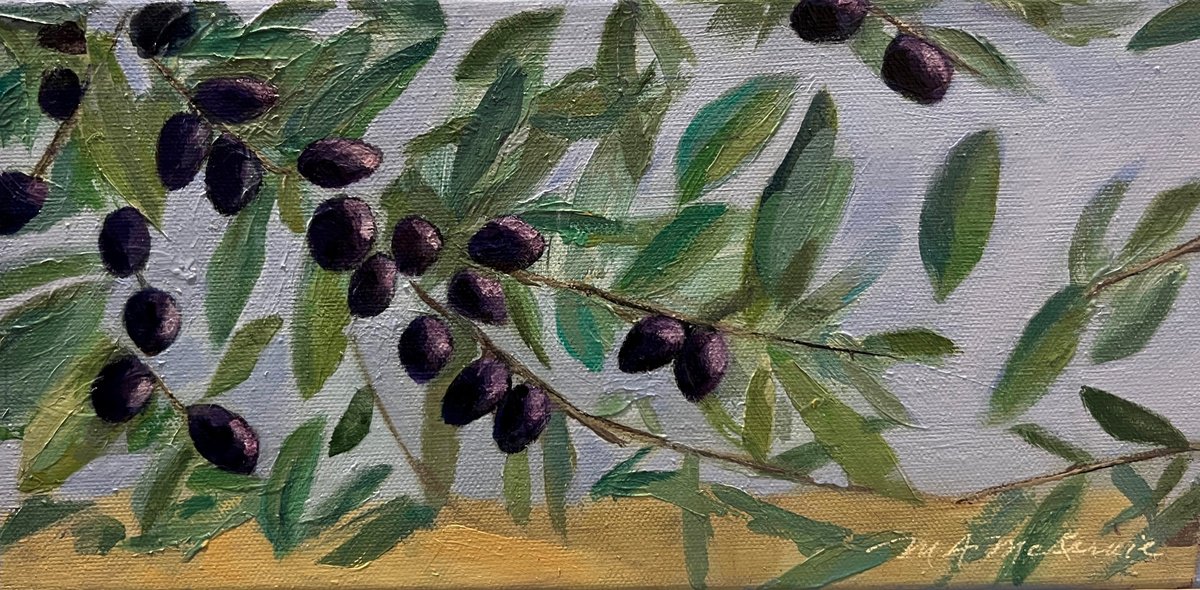  Olive Sky By Maryanne Mckernie, 12 X 6, Artwork For Sale On Artfinder