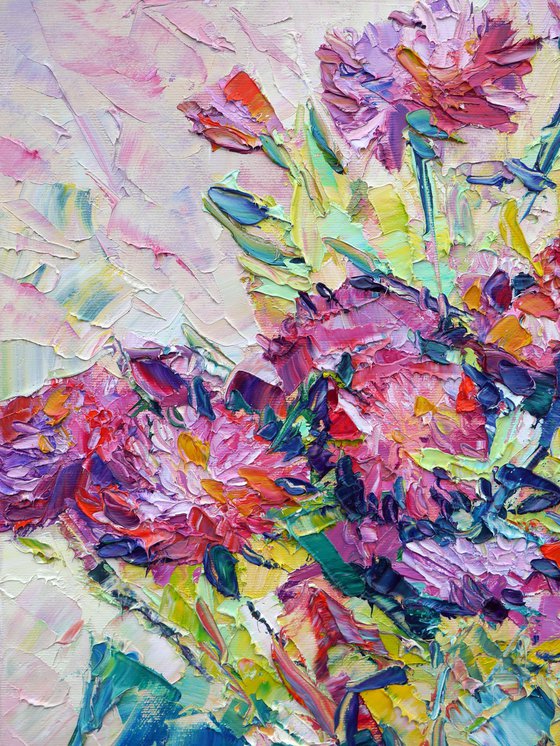 Violet chrysanthemums