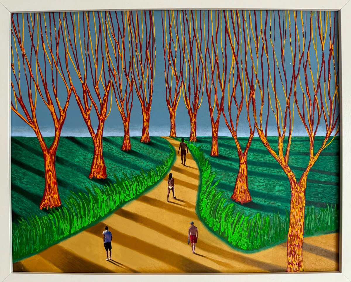 Surrealistic Botanical Painting By Stefano Pallara, 21 X 17", We See Things As We Are N.4, Original Artwork