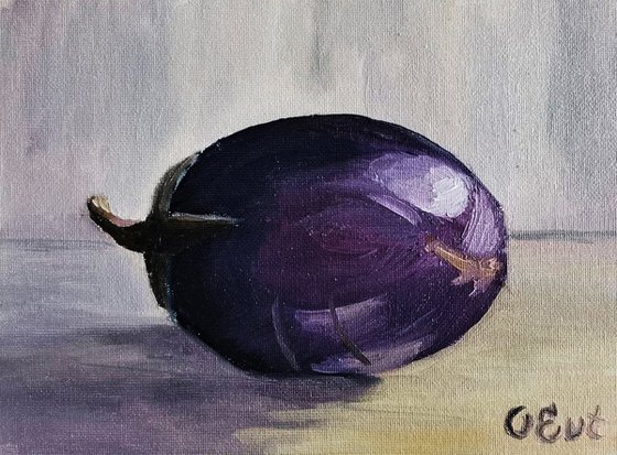 Perfect sicilian eggplant. 24x18 cm. Melanzane siciliane perfette.