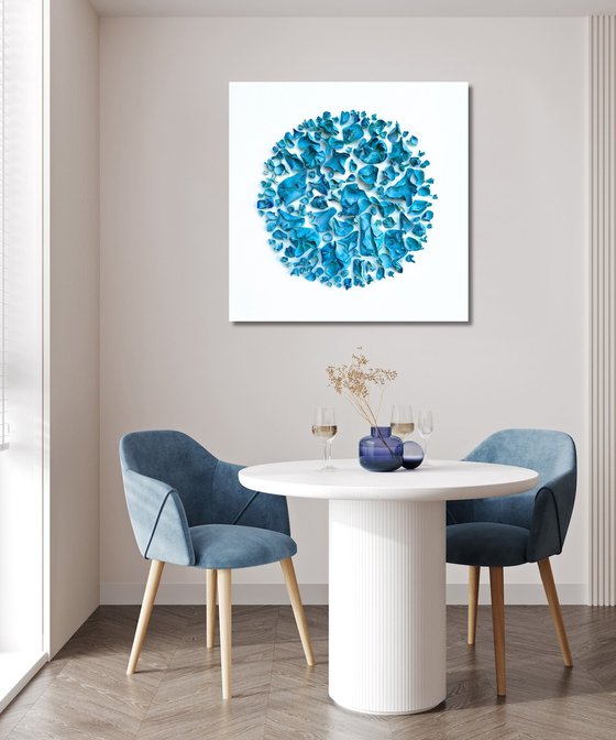 Connection, blue #28 (36"x36")